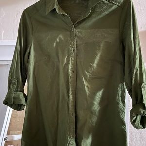 Green Long Sleeve Button Up